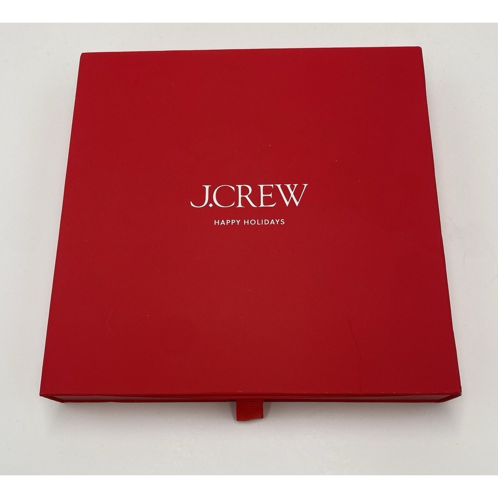 J Crew Happy Holidays Set Of Four Embroidered‎ Cocktail Napkins